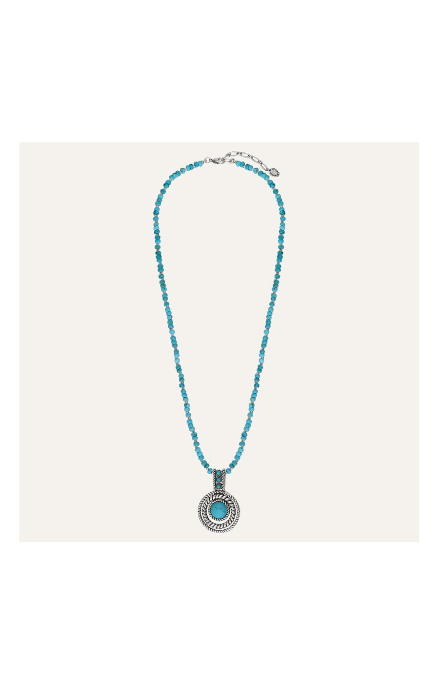 Collier Arizona - Alliage, howlite turquoise & perles de rocaille