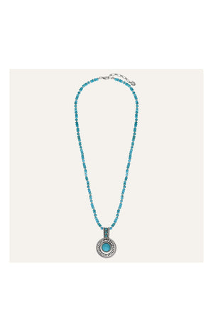 Collier Arizona - Alliage, howlite turquoise & perles de rocaille