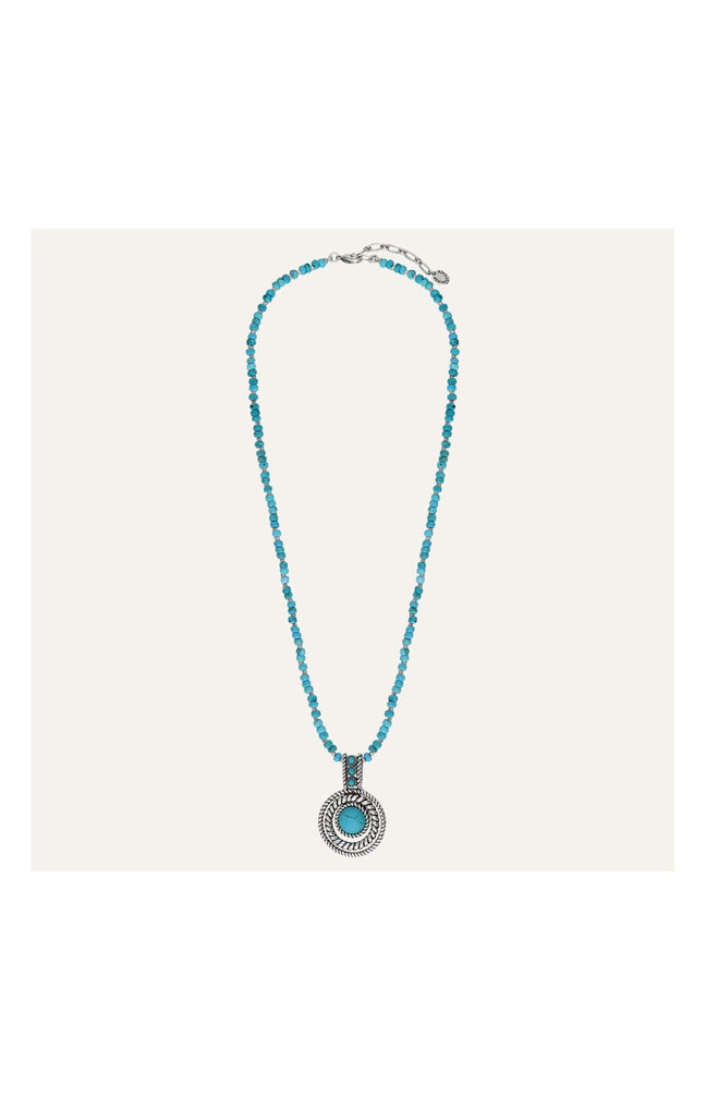 Collier Arizona - Alliage, howlite turquoise & perles de rocaille