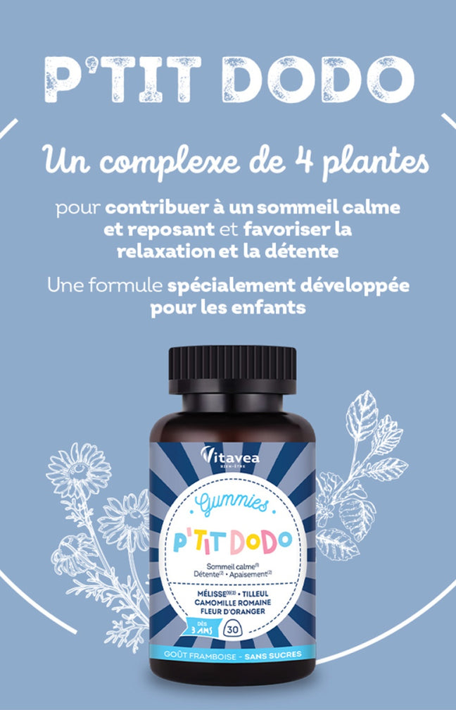 Gummies sommeil - P'tit dodo - Mélisse & tilleul - Enfant - 1 mois