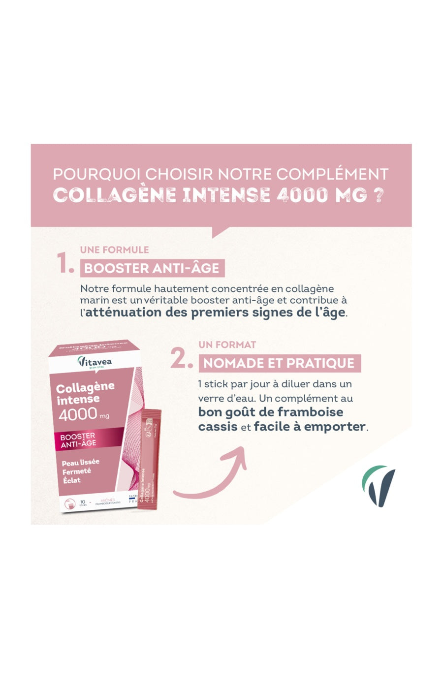 Cure peau lisse - Collagène intense 4000 mg - 10 sticks