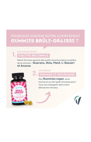 Gummies brûle graisse - Guarana & maté - 1 mois