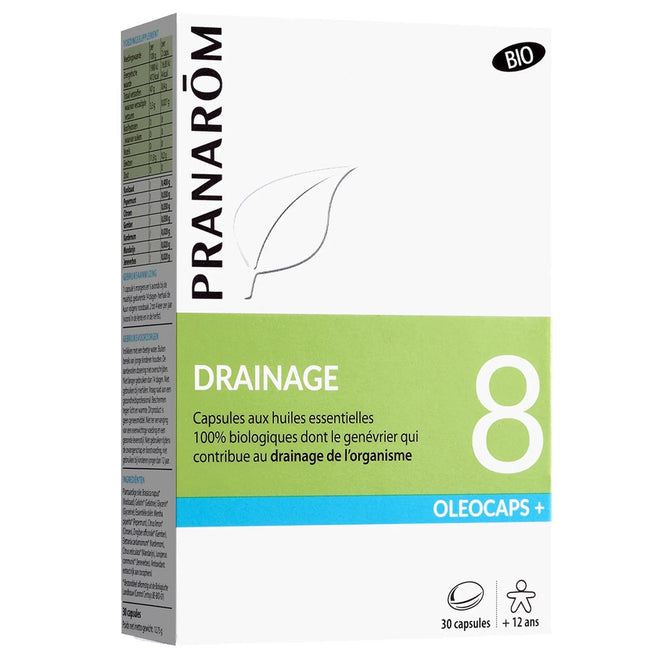 Capsules d'huiles essentielles bio - Drainage - 30 capsules