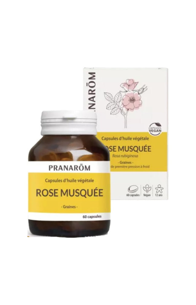 Capsules d'huile végétale - Peau éclatante - Rose musquée - 60 capsules