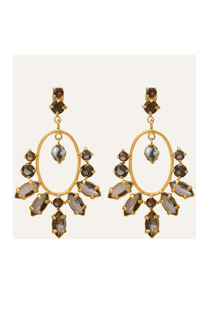 Boucles d'oreilles  Sparkles - Alliage doré & strass Swarovsky
