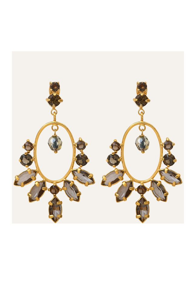 Boucles d'oreilles  Sparkles - Alliage doré & strass Swarovsky