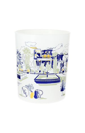 Bougie parfumée - Jardin bleu - Bambou & cactus - 180 g