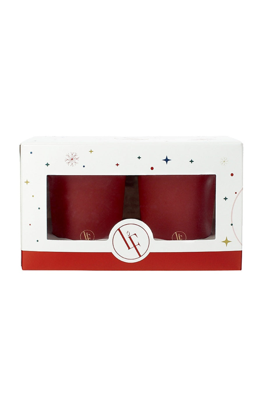 Coffret bougies - Rouge Noël -  2 x 70 g