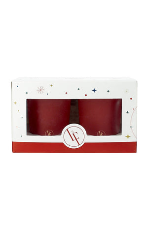 Coffret bougies - Rouge Noël -  2 x 70 g