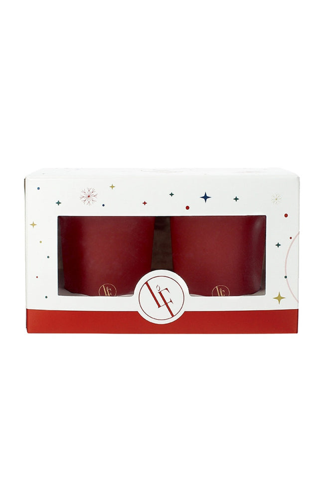 Coffret bougies - Rouge Noël -  2 x 70 g