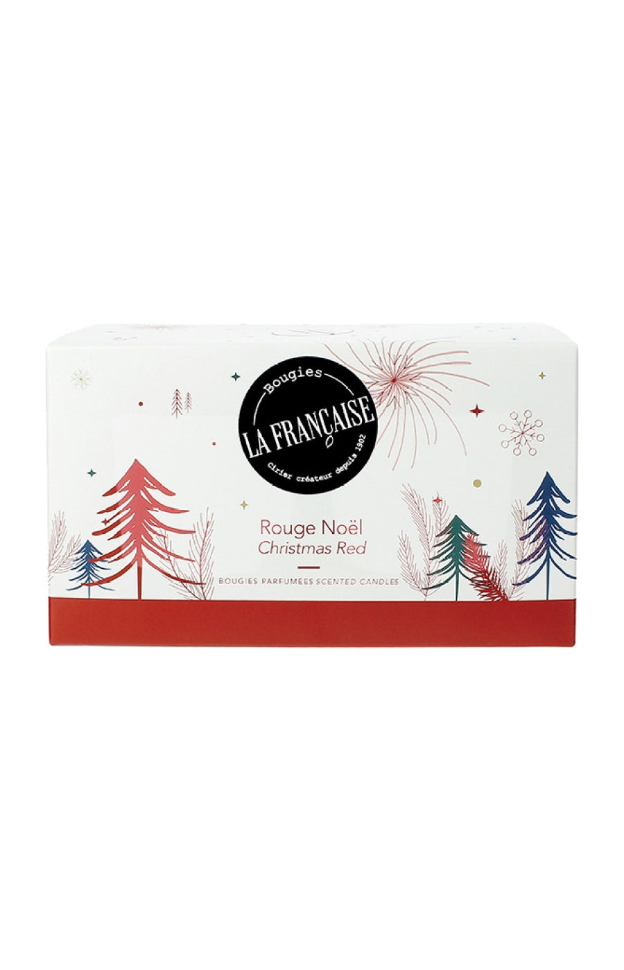 Coffret bougies - Rouge Noël -  2 x 70 g
