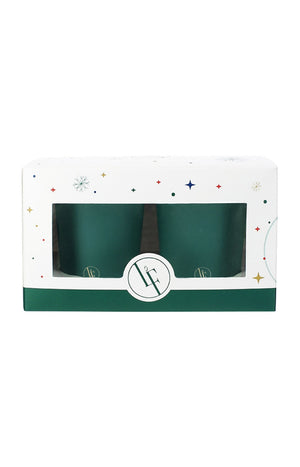 Coffret bougies - Vert sapin -  2 x 70 g