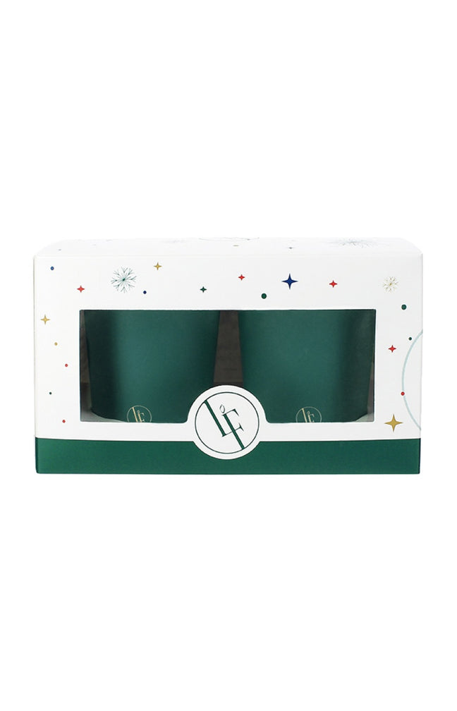 Coffret bougies - Vert sapin -  2 x 70 g