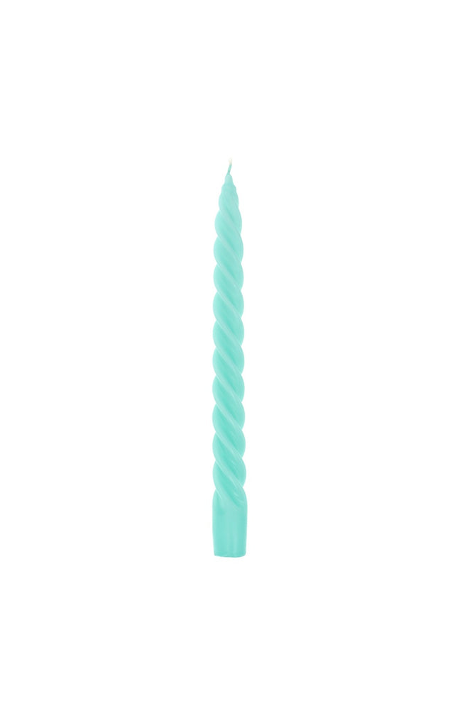 Coffret de 6 bougies torsadées - Vert menthe