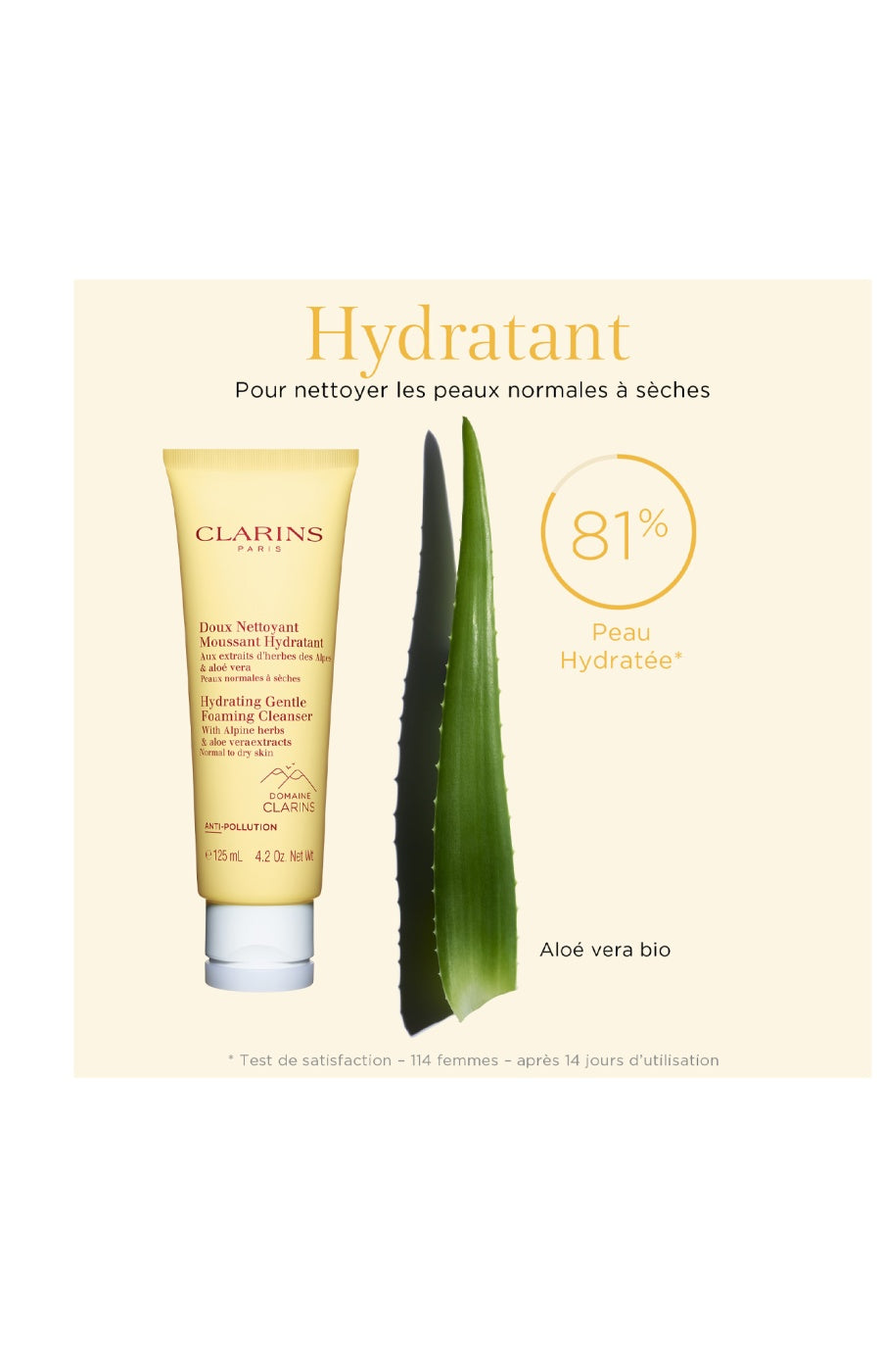 Doux nettoyant moussant hydratant - Peaux normales à sèches