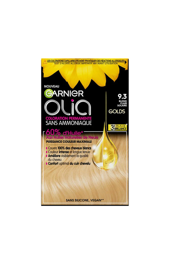 2 kits colorations permanentes - 9.3 blond clair solaire