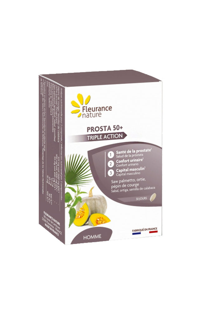 Compléments alimentaires - Prosta 50+, confort urinaire & équilibre testostérone - Homme - 1 mois