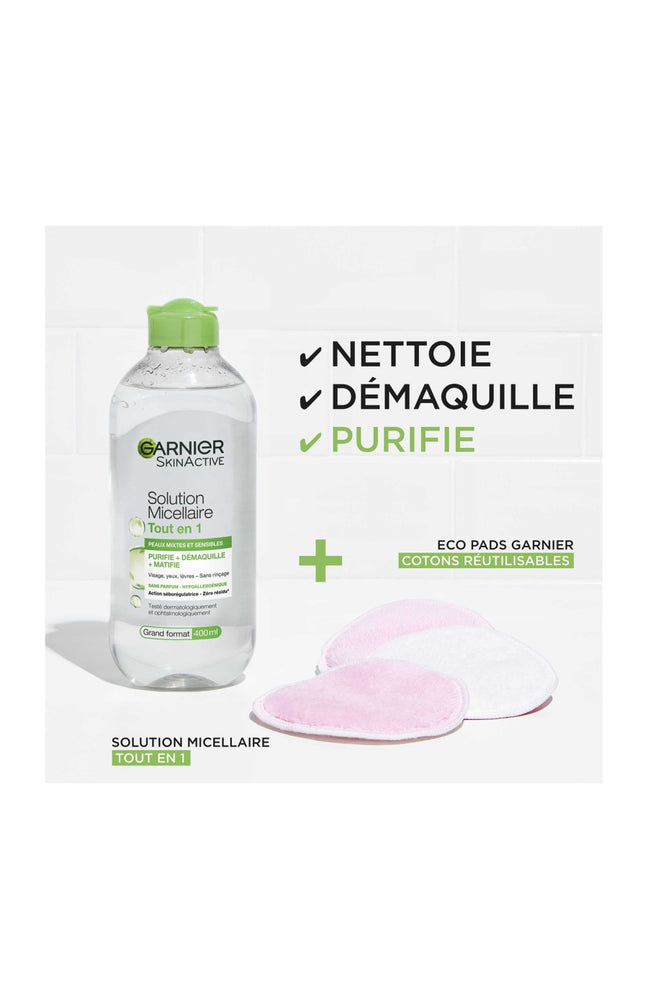 Eau micellaire - SkinActive - Peaux mixtes & sensibles - 400 ml