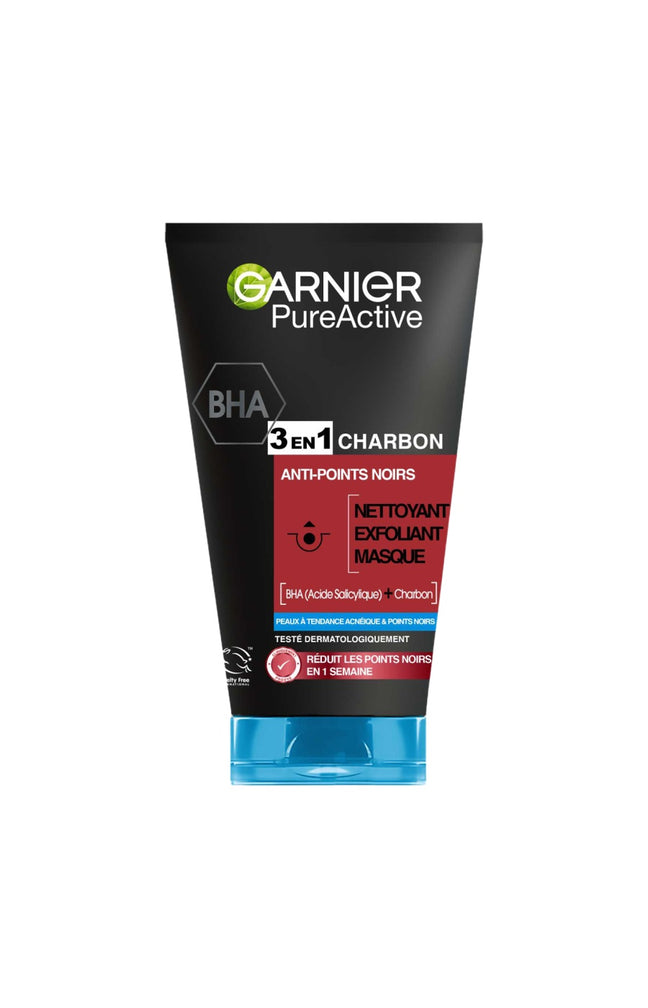 Gel nettoyant 3-en-1 - PureActive Charbon - Peaux acnéiques
