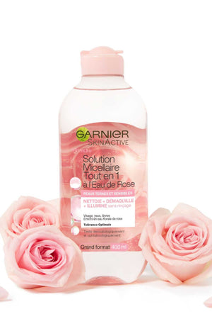 Eau micellaire - SkinActive - Eau de rose - Peaux ternes & sensibles - 400 ml