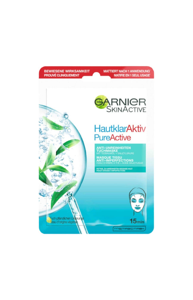 Masque en tissu - PureActive - Acide salicylique - Peaux grasses à imperfections - 1 unité
