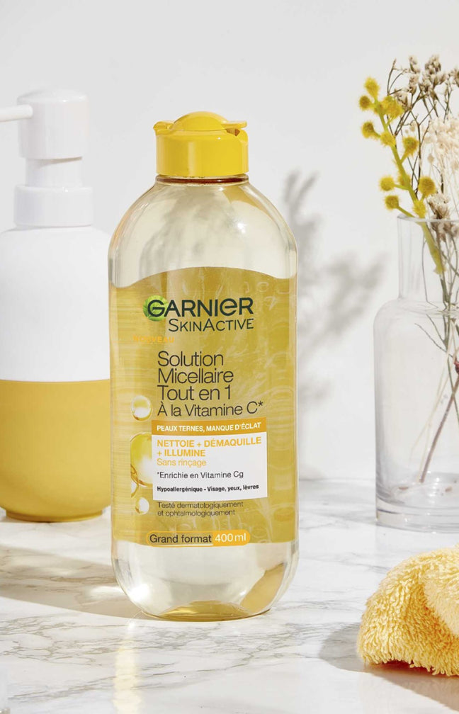 Eau micellaire - SkinActive - Vitamine C - Peaux ternes