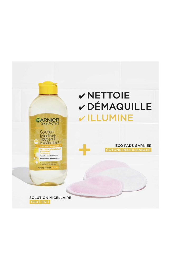 Eau micellaire - SkinActive - Vitamine C - Peaux ternes