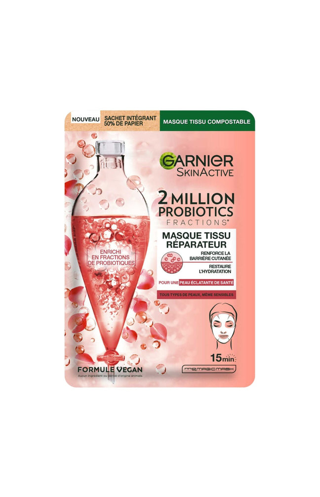 Masque en tissu réparateur - SkinActive - Probiotiques - Visage - 1 unité