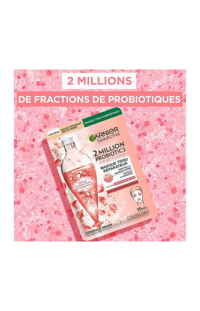 Masque en tissu réparateur - SkinActive - Probiotiques - Visage - 1 unité