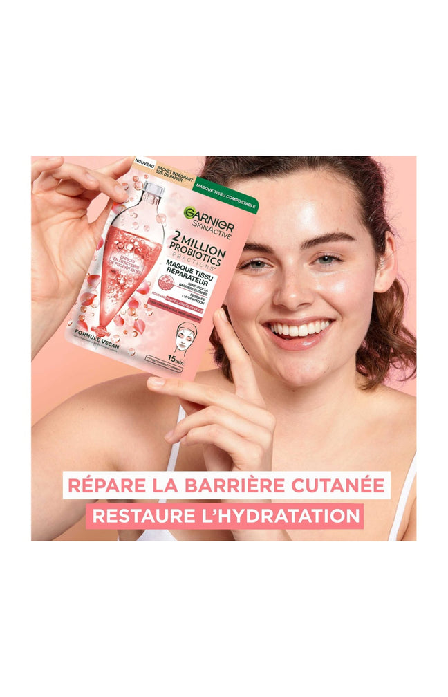 Masque en tissu réparateur - SkinActive - Probiotiques - Visage - 1 unité