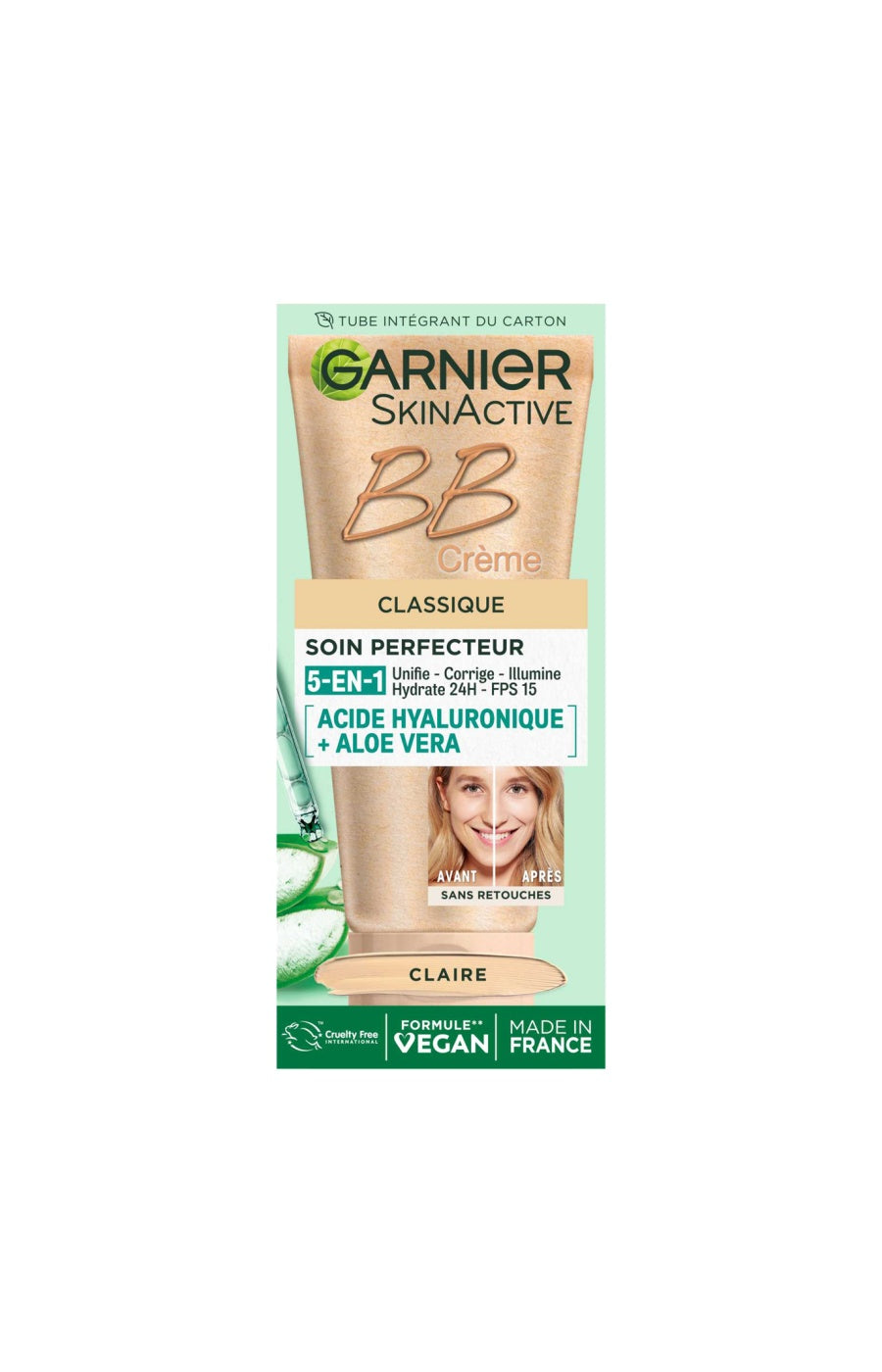 BB crème SPF 15 - Acide hyaluronique & aloe vera - 50 ml
