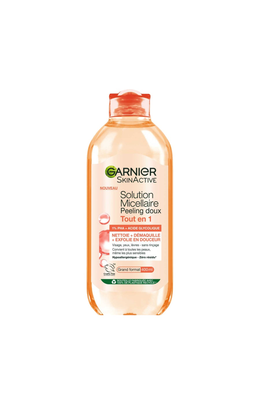 Eau micellaire exfoliante - SkinActive - Vitamine C & acide glycolique - Visage