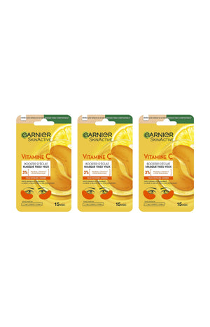 3 masques en tissu - SkinActive - Vitamine C - Yeux