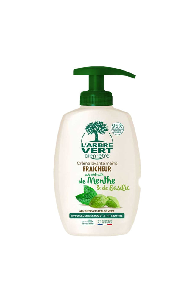 Crèmes lavantes mains - Menthe & basilic - 6 x 300 ml