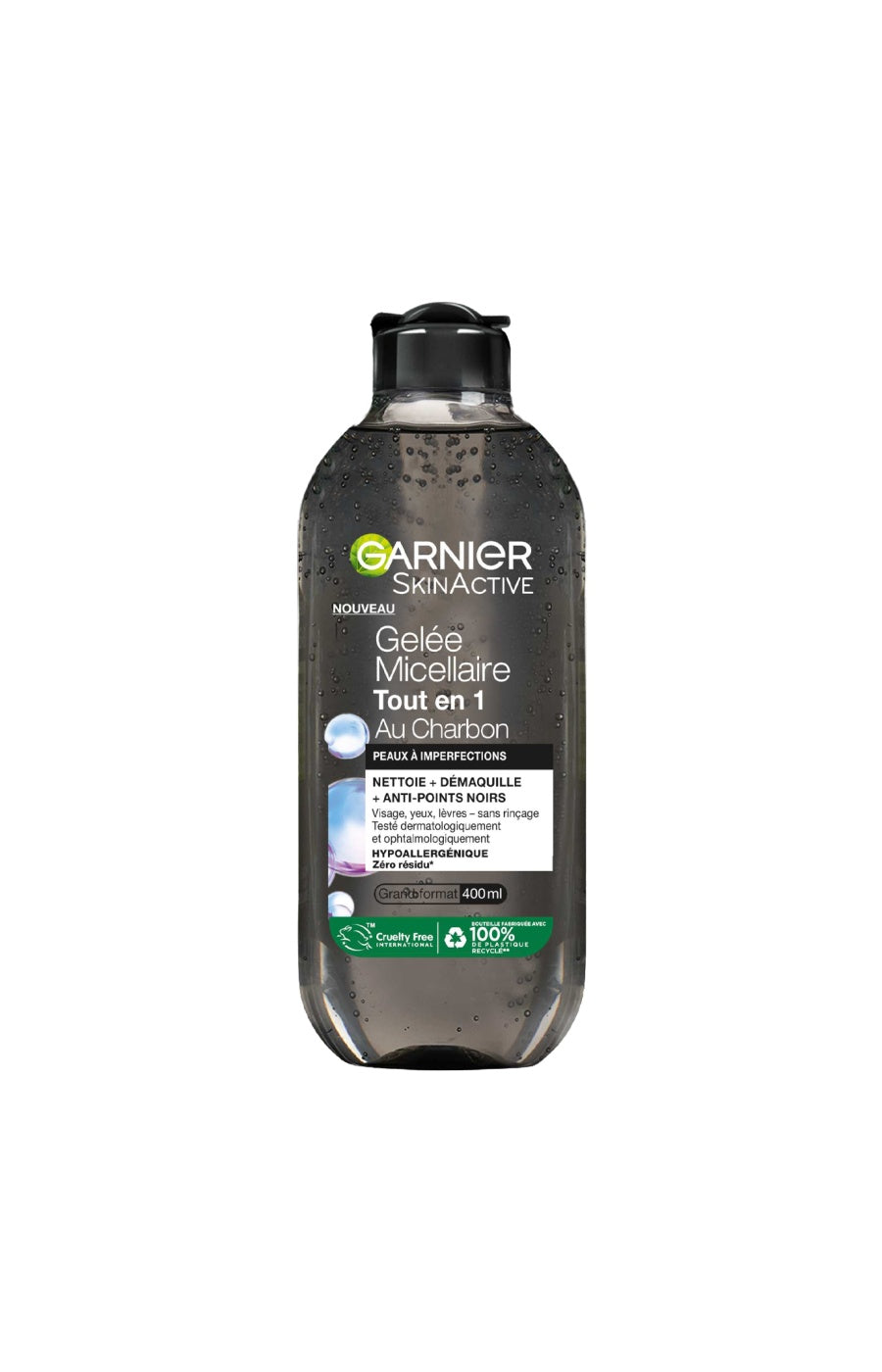 Gelée micellaire - SkinACtive Charbon - Peaux à imperfections
