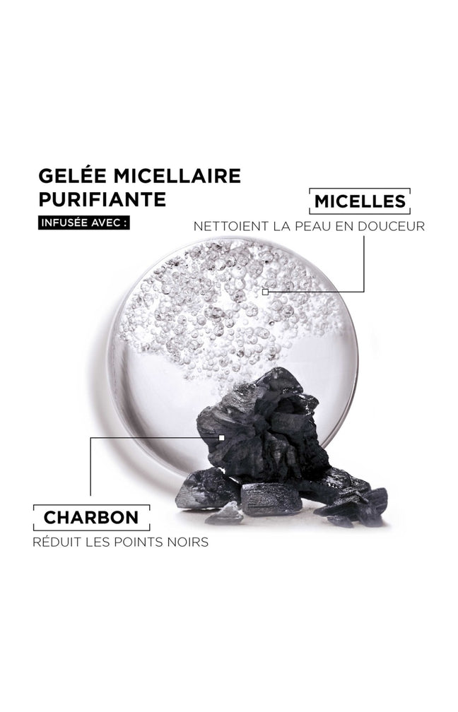 Gelée micellaire - SkinACtive Charbon - Peaux à imperfections