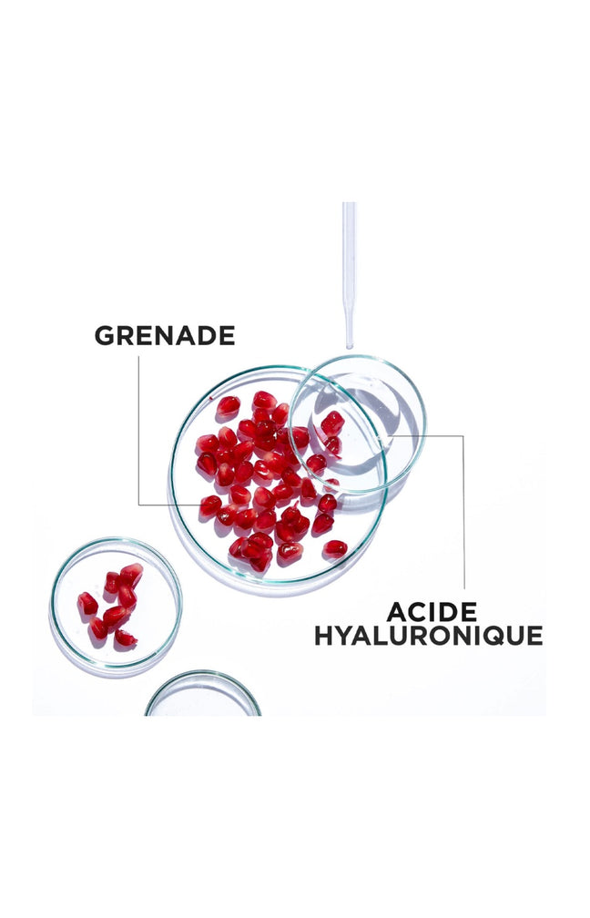 Masque en tissu hydratant & repulpant - Grenade & acide hyaluronique - Peaux déshydratées - 1 unité