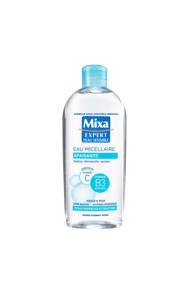 Eau micellaire apaisante - Vitamine B3 & C - Peaux sensibles & réactives - Visage & yeux - 400 ml