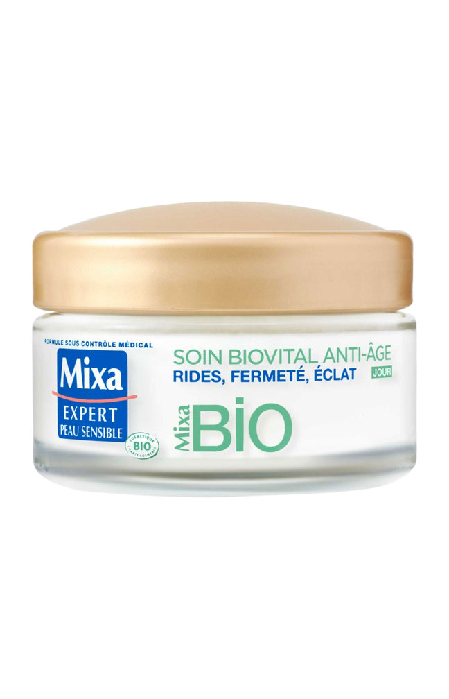 Crème de jour anti-âge bio - Acide hyaluronique & huile d'argan - Peaux sensibles