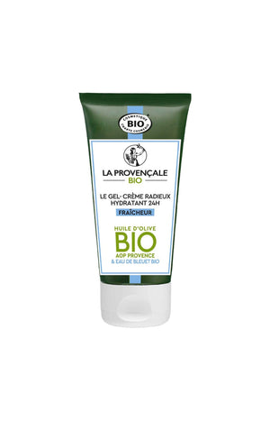 Gel-crème radieux 24h - Huile d'olive bio & extrait de bleuet - Peaux normales à mixtes - 50 ml