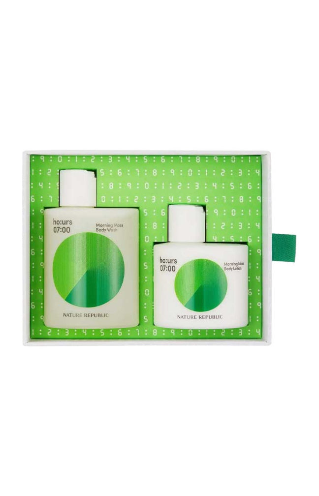 Coffret bain & soin - Morning Moss - Vitamines & huile d'amande douce - 2 produits