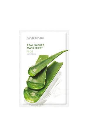 Masque en tissu hydratant - Real Nature - Aloe vera - Visage - 1 unité