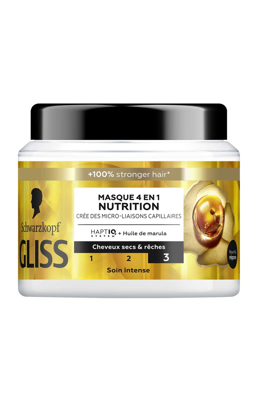 Masque 4-en-1 naturel - Nutrition - Cheveux secs & rêches - 400 ml