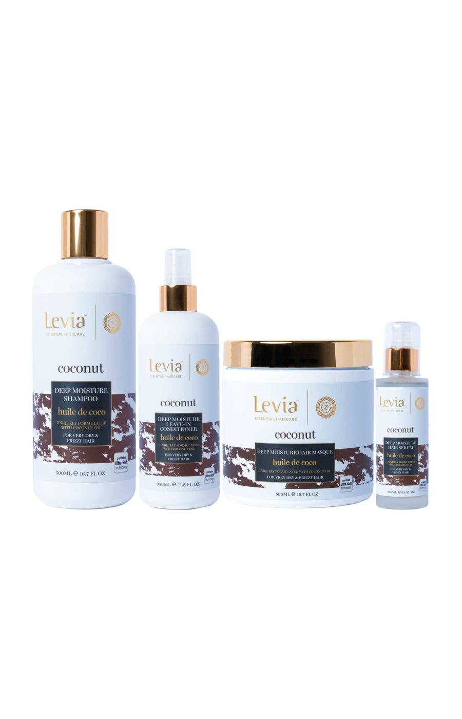 Routine hydratation intense - Huile de coco - Cheveux très secs & crépus - 4 produits