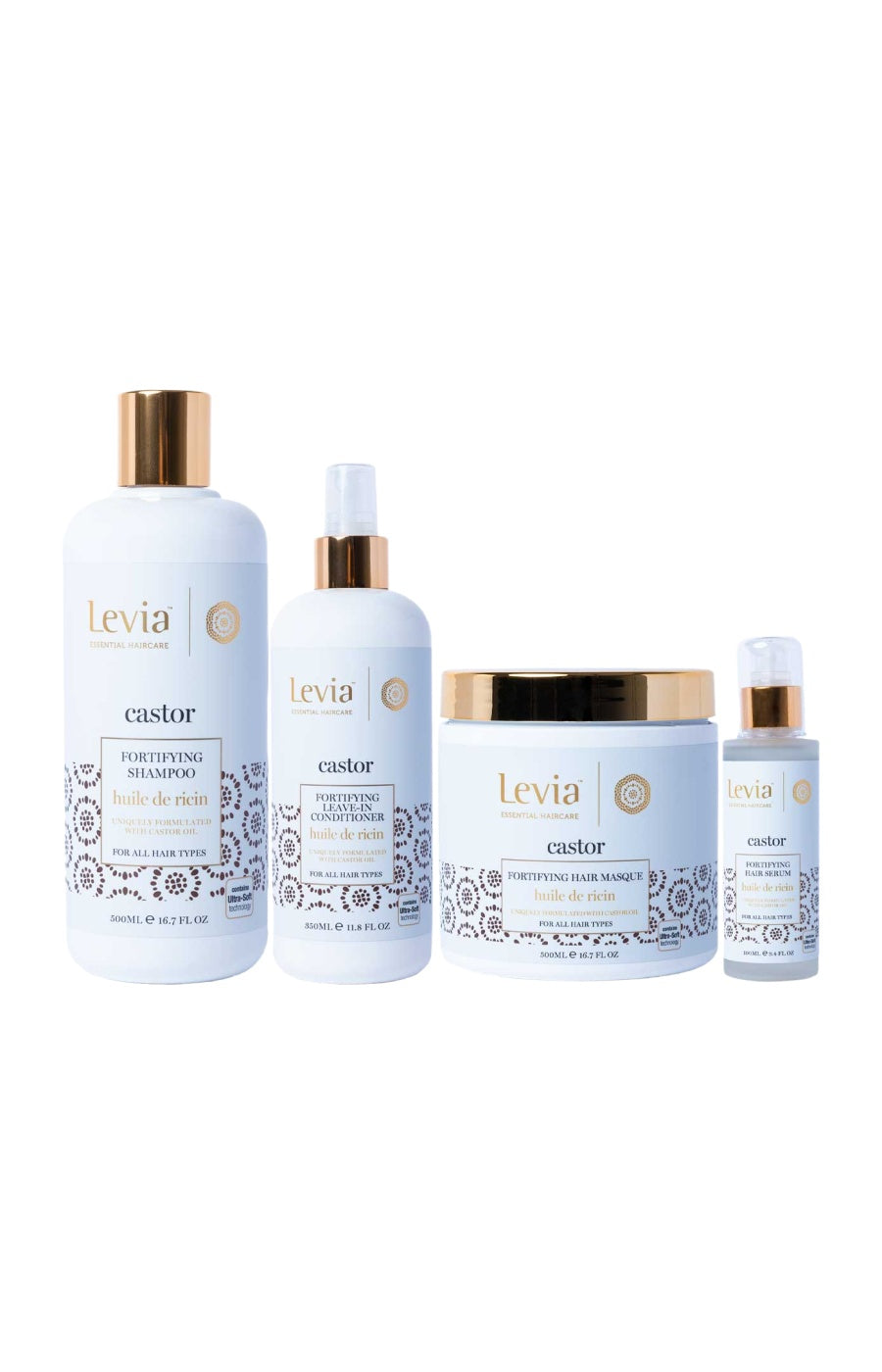 Routine fortifiante - Huile de ricin - Cheveux normaux à secs - 4 produits