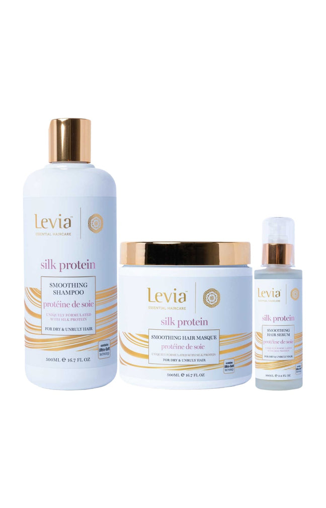 Routine lissante - Protéine de soie - Cheveux secs & indisciplinés - 3 produits