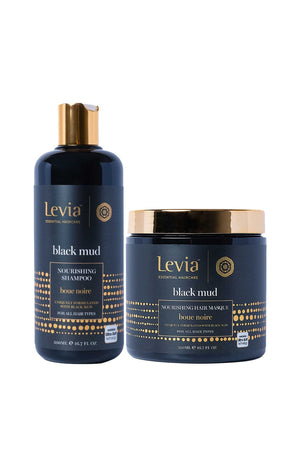 Shampoing & masque nourrissants - Boue noire de la mer Morte - 2 x 500 ml
