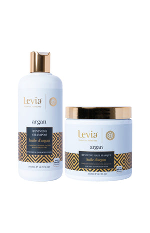 Shampoing & masque revitalisants - Huile d'argan - Cheveux secs & abîmés - 2 x 500 ml