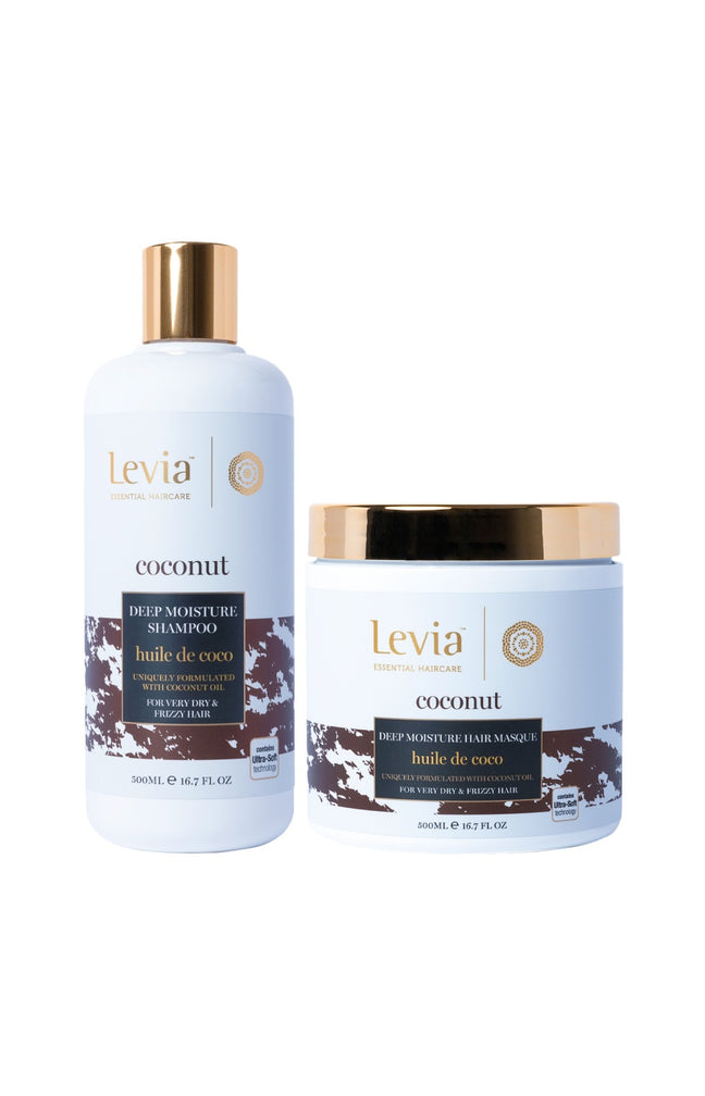 Shampoing & masque hydratation intense - Huile de coco - Cheveux très secs & crépus - 2 x 500 ml