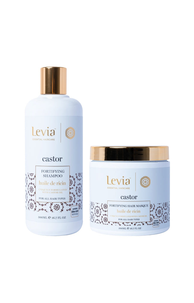 Shampoing & masque fortifiants - Huile de ricin - Cheveux normaux à secs - 2 x 500 ml